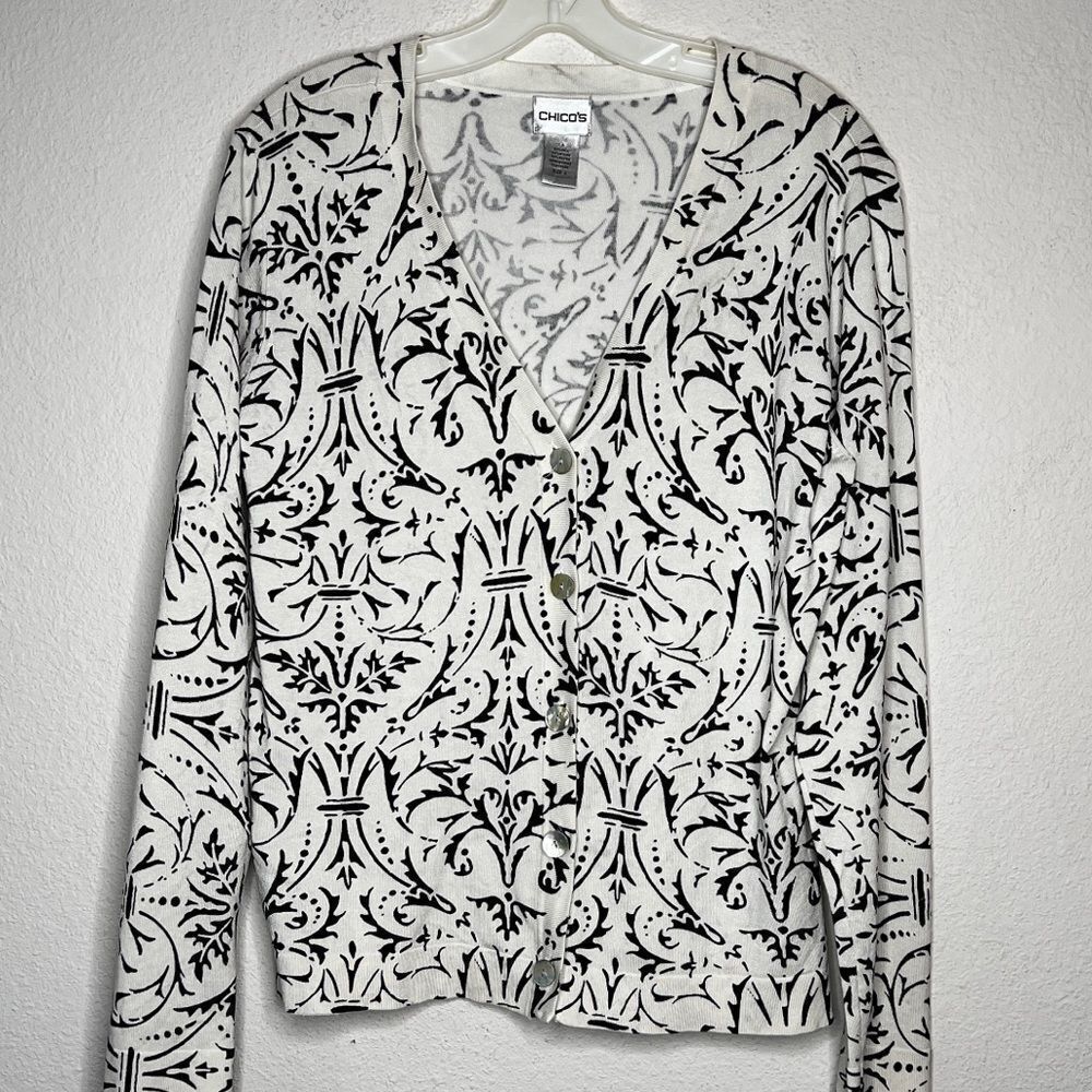 Chico's Silk Blend Cardigan Sweater - Picture 5 of 7